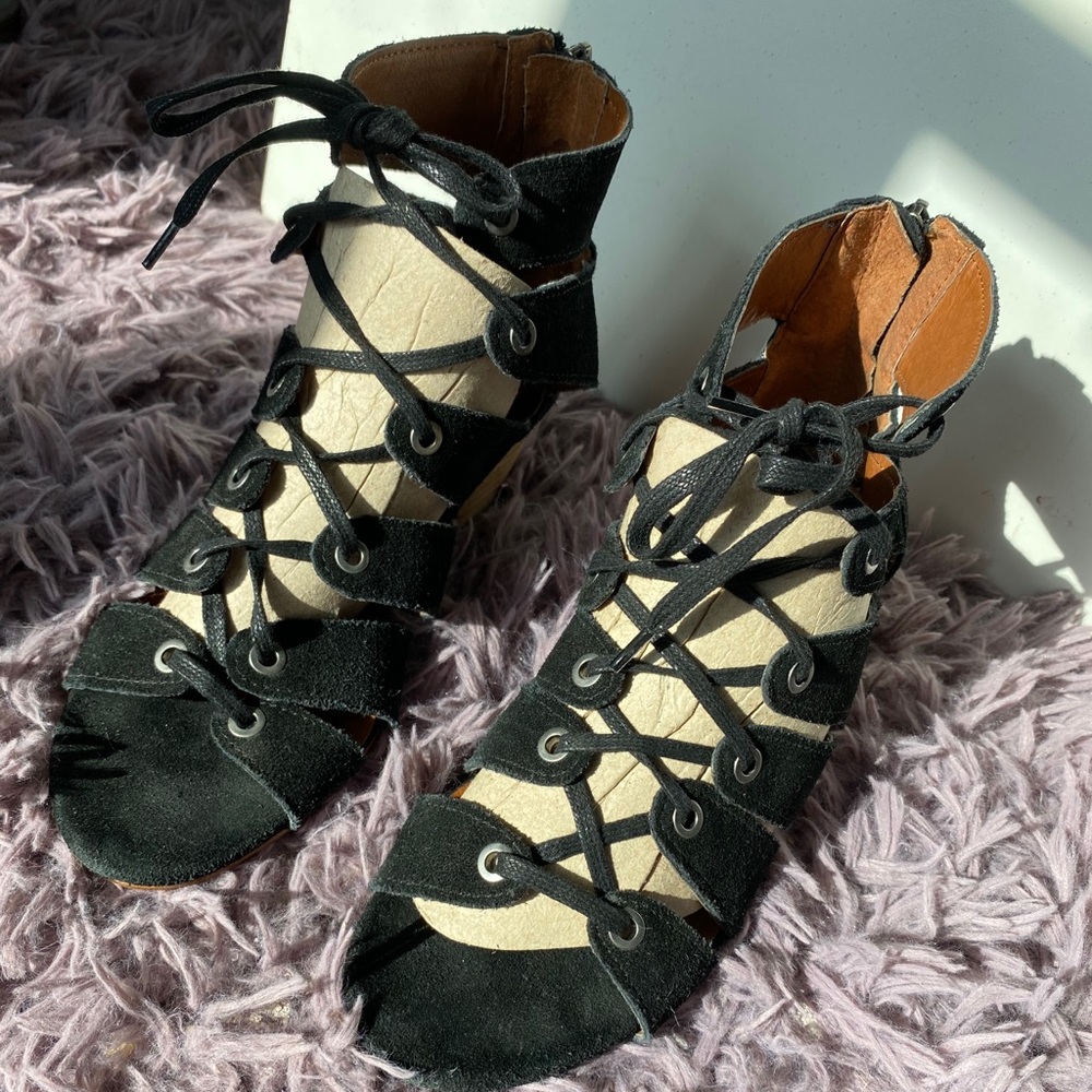 Lucy Brand Genevie Ghillie Lace Up Sandals